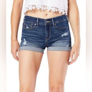 Indigo Rein Ripped Cuffed Denim Shorts Size 3/25 NWOT